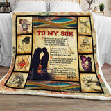 To My Son Fleece Blanket From Mom - Gift For Son | Family Blanket