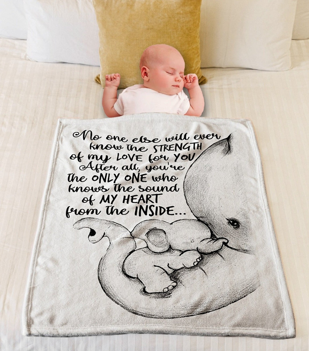 Fleece Blanket Elephant Lover Personalized Custom Name Date Fleece Blanket Print 3D, Unisex, Kid, Adult - Love Mine Gifts