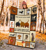Dachshund Dog Fleece Blanket - Gift For Dog Lover - Dog Blanket - Gift For Christmas