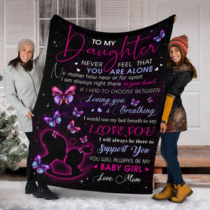 To My Daughter From Mom Fleece Blanket Gift For Daughter | Family Blanket | Christmas Gift