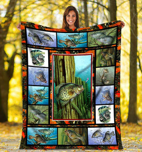 Fleece Blanket Crappie Fishing Fleece Blanket Print 3D, Unisex, Kid, Adult | Christmas Gift - Love Mine Gifts