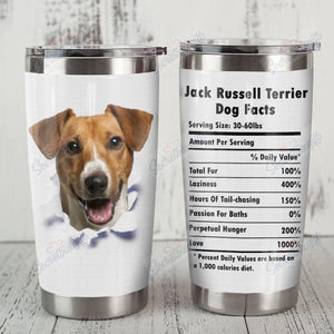 Tumbler Personalized Jack Russell Terrier Dog Th1911621Cl Stainless Steel Tumbler Customize Name, Text, Number - Love Mine Gifts