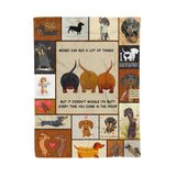 Dachshund Dog Fleece Blanket Money Can Buy A Lot Of Things - Gift For Dog Lover