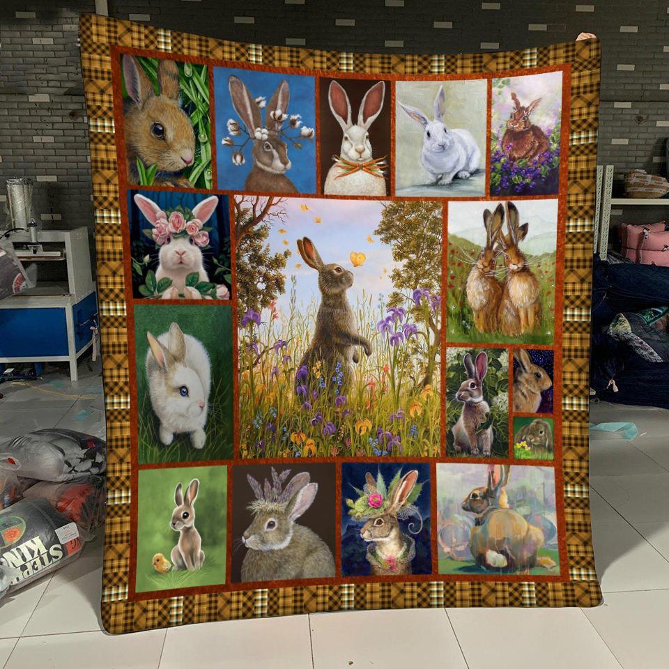 Rabbit Fleece Blanket - Gift For Rabbit Lover