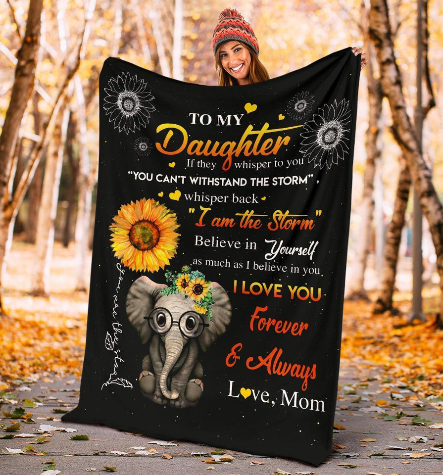 To My Beautiful Daughter Fleece Blanket - Gift For Daughter - Gift For Christmas - Gift On Her Birthday
