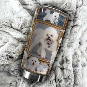 Tumbler Personalized Bichon Frise Gs-Cl-Ml1903 Stainless Steel Tumbler Customize Name, Text, Number - Love Mine Gifts