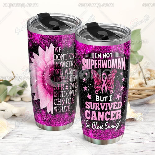 Tumbler Personalized I Survived Cancer Gs-Cl-Ml0503 Stainless Steel Tumbler Customize Name, Text, Number - Love Mine Gifts