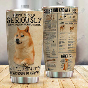 Tumbler Personalized Shiba Inu Gs-Cl-Dt1104 Stainless Steel Tumbler Travel Customize Name, Text, Number, Image - Love Mine Gifts