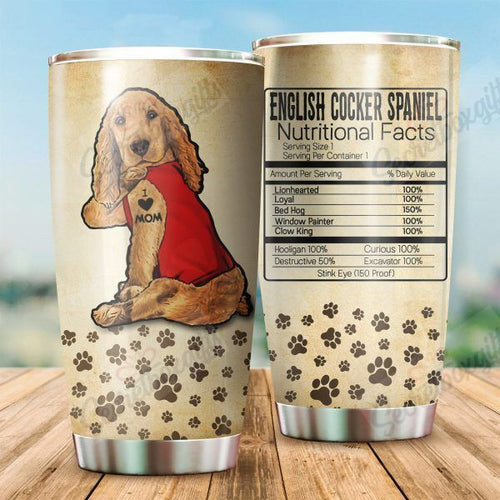 Tumbler Personalized I Love Mom English Cocker Spaniel Gs-Cl-Ml1403 Stainless Steel Tumbler Travel Customize Name, Text, Number, Image - Love Mine Gifts