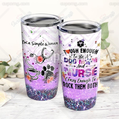 Tumbler Personalized Dog Mom And Nurse Rock Them Both Gs-Cl-Ml0503 Stainless Steel Tumbler Customize Name, Text, Number - Love Mine Gifts