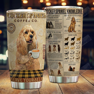 Tumbler Personalized Serve Yourself American Cocker Spaniel Gs-Cl-Dt1104 Stainless Steel Tumbler Travel Customize Name, Text, Number, Image - Love Mine Gifts
