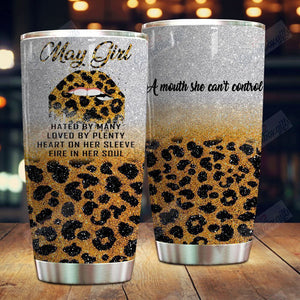 Tumbler Personalized May Girl Leopard Gs-Cl-Dt1104 Stainless Steel Tumbler Customize Name, Text, Number - Love Mine Gifts