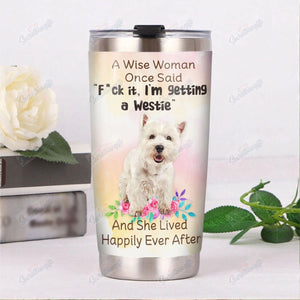 Tumbler Personalized Westie Dog Gs-Cl-Ml0604 Stainless Steel Tumbler Customize Name, Text, Number - Love Mine Gifts