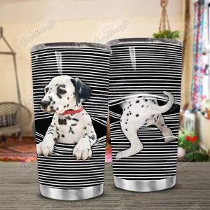 Tumbler Personalized Dalmatian Cute Gs-Cl-Ml1903 Stainless Steel Tumbler Customize Name, Text, Number - Love Mine Gifts
