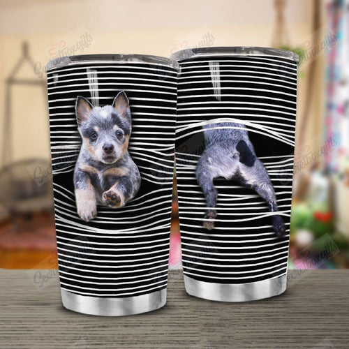 Tumbler Personalized Australian Cattle Dog Cute Gs-Cl-Ml0704 Stainless Steel Tumbler Customize Name, Text, Number - Love Mine Gifts
