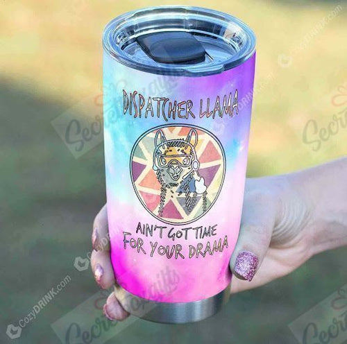 Tumbler Personalized Dispatcher Llama Gs-Cl-Ml3103 Stainless Steel Tumbler Travel Customize Name, Text, Number, Image - Love Mine Gifts