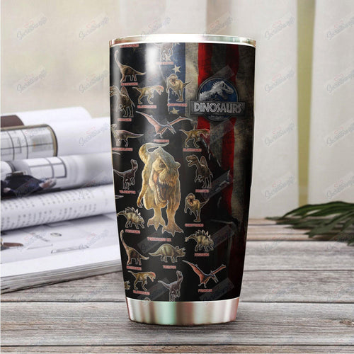 Tumbler Personalized Amazing Dinosaurs Collection Gs-Cl-Th0408 Stainless Steel Tumbler Customize Name, Text, Number - Love Mine Gifts
