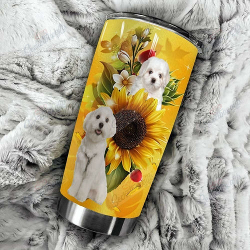 Tumbler Personalized Beauty Bichon Frise Gs-Cl-Dt1703 Stainless Steel Tumbler Customize Name, Text, Number - Love Mine Gifts