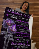 You're My Daughter-In-Heart Fleece Blanket - Gift For Daughter In Law