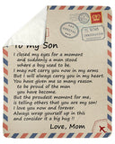 To My Son I Closed My Eyes - Mom Fleece Blanket - Gift For Son