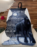 Wolf To My Beautiful Son Today's Good Day-Mom Fleece Blanket
