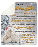 Bear Never Forget That I Love You-To Granddaughter Fleece Blanket