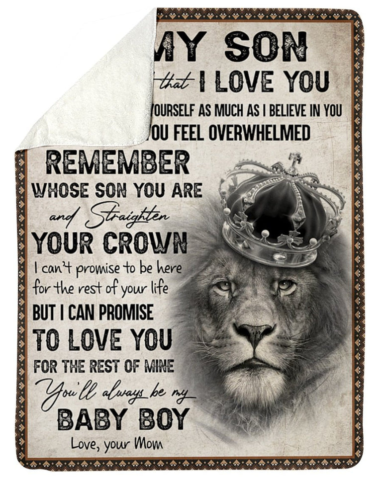 Lion King Never Forget I Love You - Mom To Son Fleece Blanket - Gift For Son