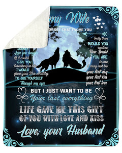 Woft To My Wife Never Forget I Love U-Ur Husband Fleece Blanket