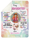 Hippie Whenever You Feel - To Granddaughter Fleece Blanket - Gift For Granddaughter