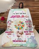 Flower To My Dear Daughter-In-Law I Didn't Give U Fleece Blanket - Gift For Daughter In Law
