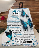 Butterfly To My Mom I Love You For All The Times Fleece Blanket