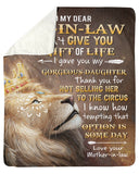 Lion King I Didn't Give You-Mom To Son-In-Law Fleece Blanket
