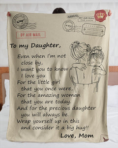 Wrap Yourself Up In This I Love U- Mom To Daughter Fleece Blanket - Gift For Daughter