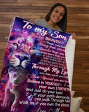 To My Son Lion You Are Braver Mom Fleece Blanket