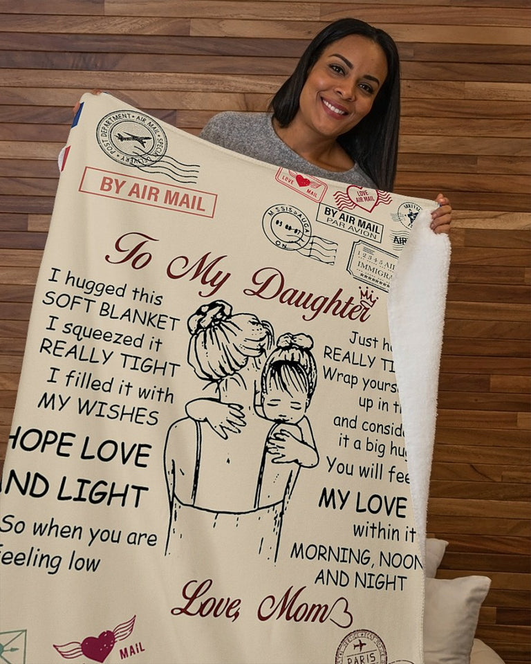 To My Daughter Mail Blanket Fleece Blanket
