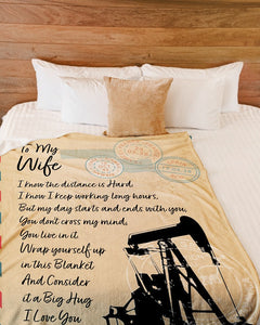 Oilfield Man's Wife Premium Fleece Blanket