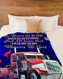 Fleece Blanket Trucker's Girl Premium Fleece Blanket Print 3D, Unisex, Kid, Adult - Love Mine Gifts