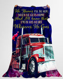Fleece Blanket Trucker's Girl Premium Fleece Blanket Print 3D, Unisex, Kid, Adult - Love Mine Gifts