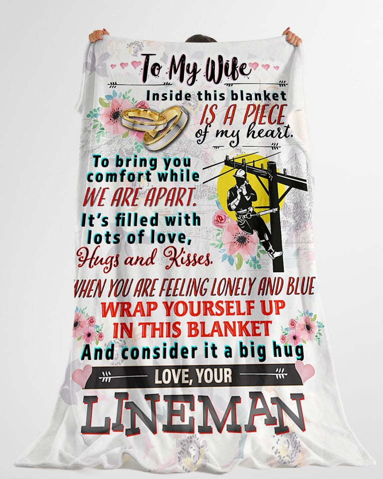 Lineman's Wife- Premium Fleece Blanket