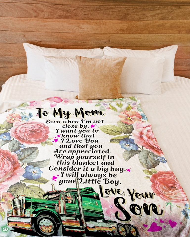 Trucker's Mom Premium Fleece Blanket