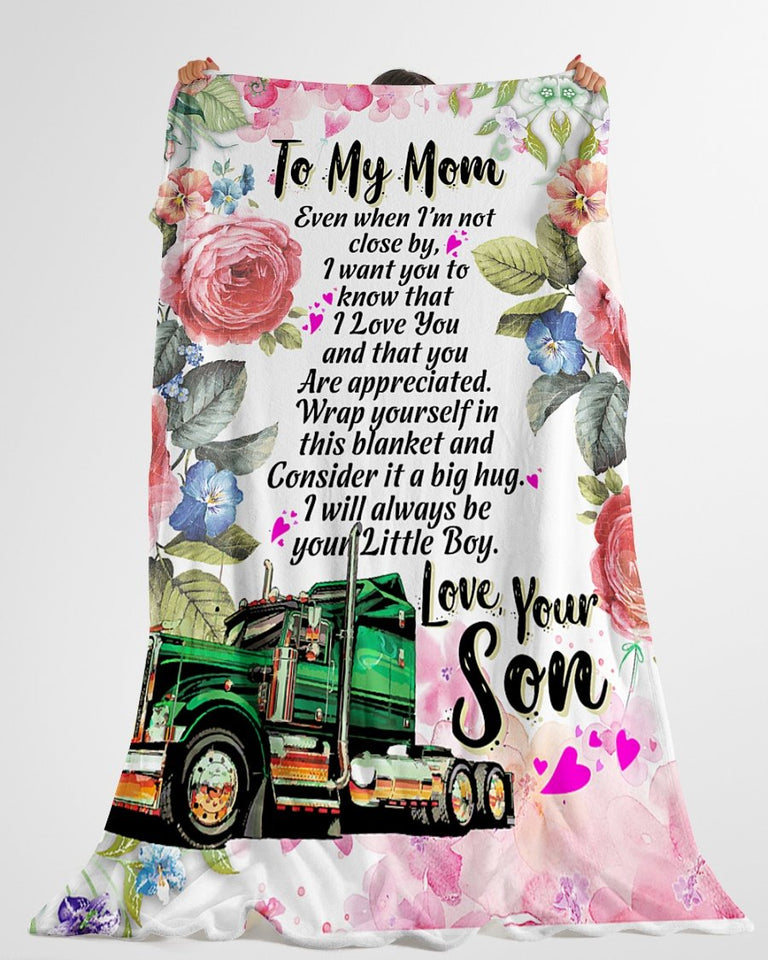 Trucker's Mom Premium Fleece Blanket