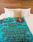 Firefighter's Grandpa Premium Fleece Blanket