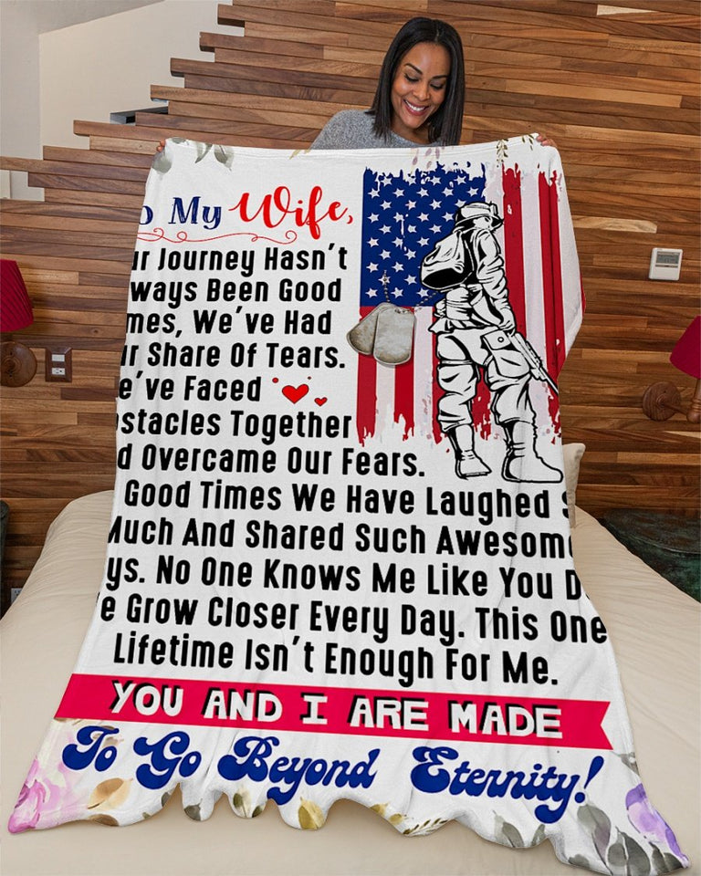 Veteran's Wife Premium Fleece Blanket