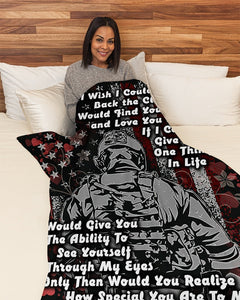 Veteran's Wife Premium Fleece Blanket