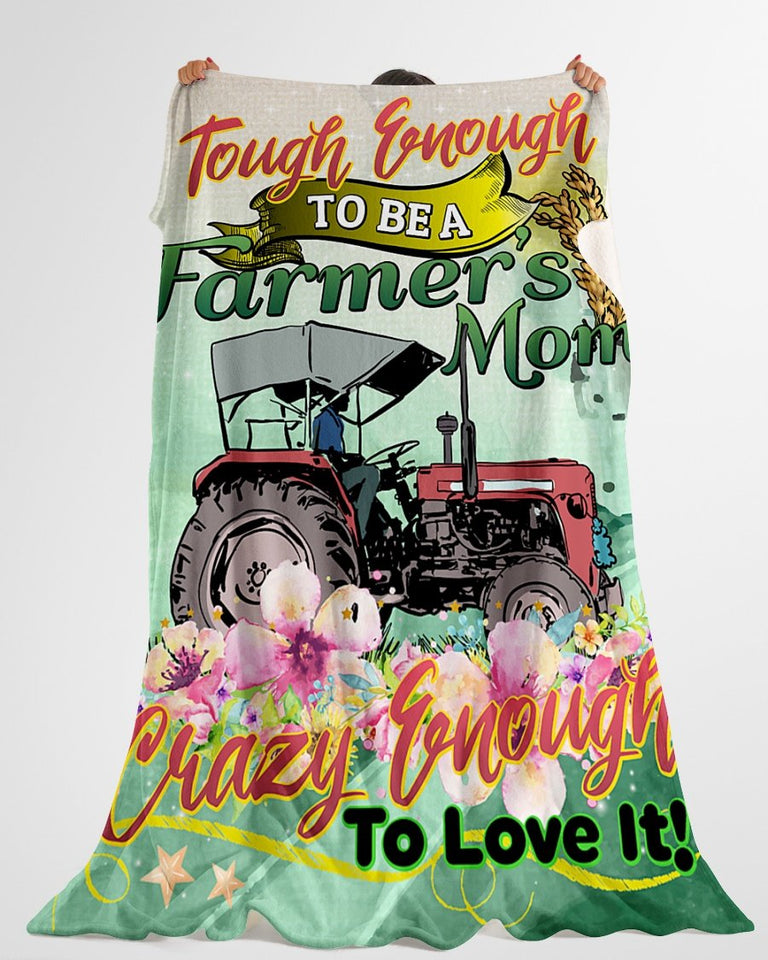 Farmer's Mom Premium Fleece Blanket