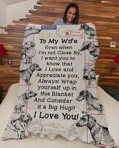 Gift For Dachshund Loving Wife Fleece Blanket