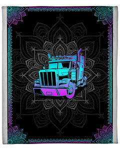 Fleece Blanket Trucker Personalized Custom Name Date Fleece Blanket Print 3D, Unisex, Kid, Adult - Love Mine Gifts