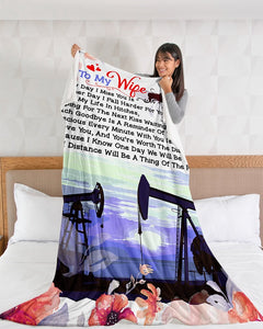 Oilfield Man's Wife Premium Fleece Blanket