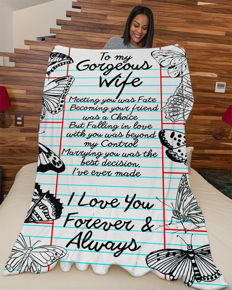 Wife Premium Fleece Blanket
