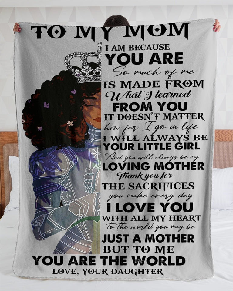 To My Mom Sherpa Fleece Blanket
